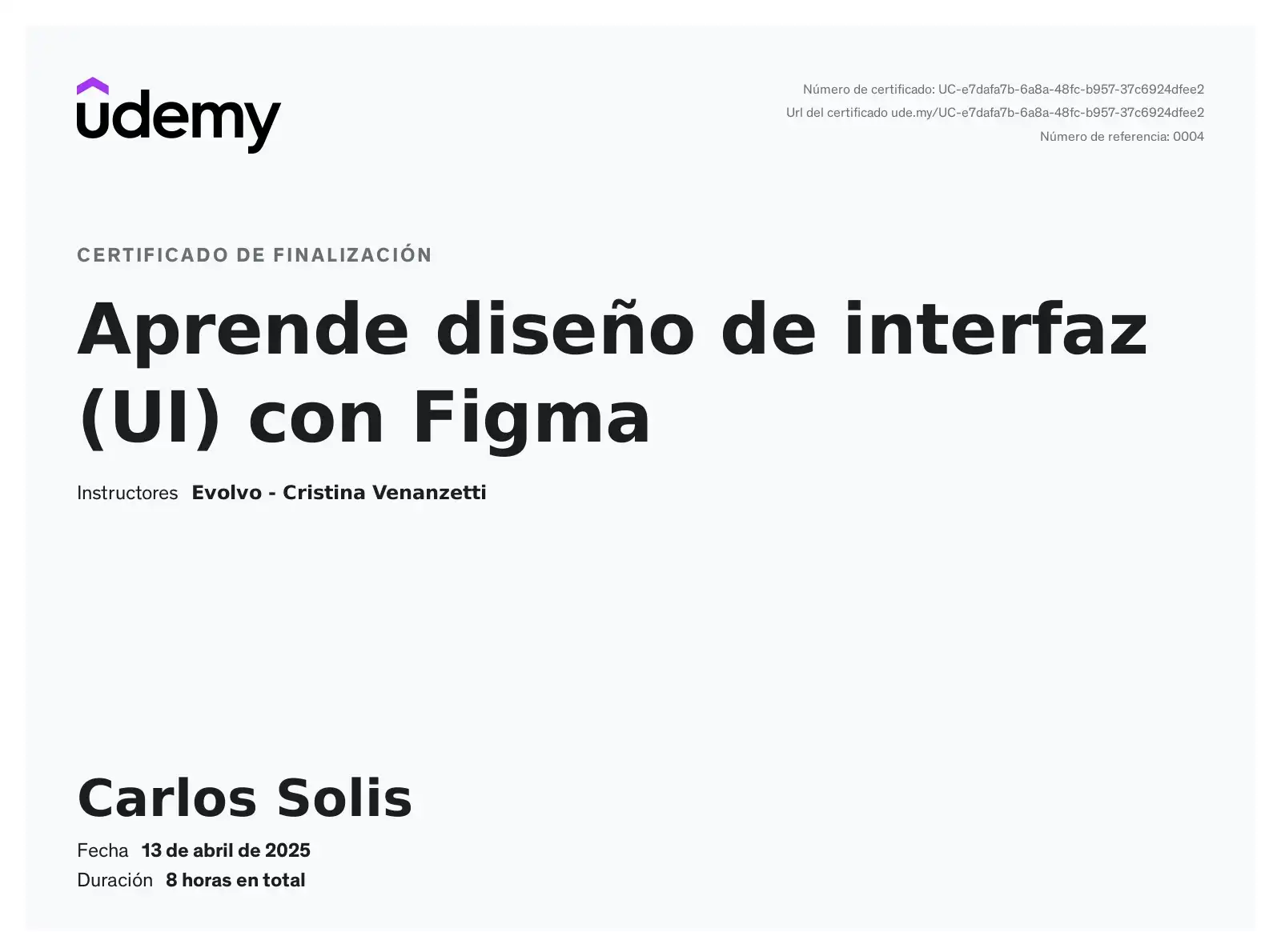  Imagen Diseño de interfaz (UI) con Figma: Certificado